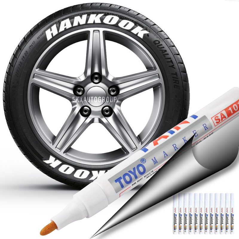 12 White Tire Pen Markers - Toyo Paint Pen for Car Tires - Permanent W