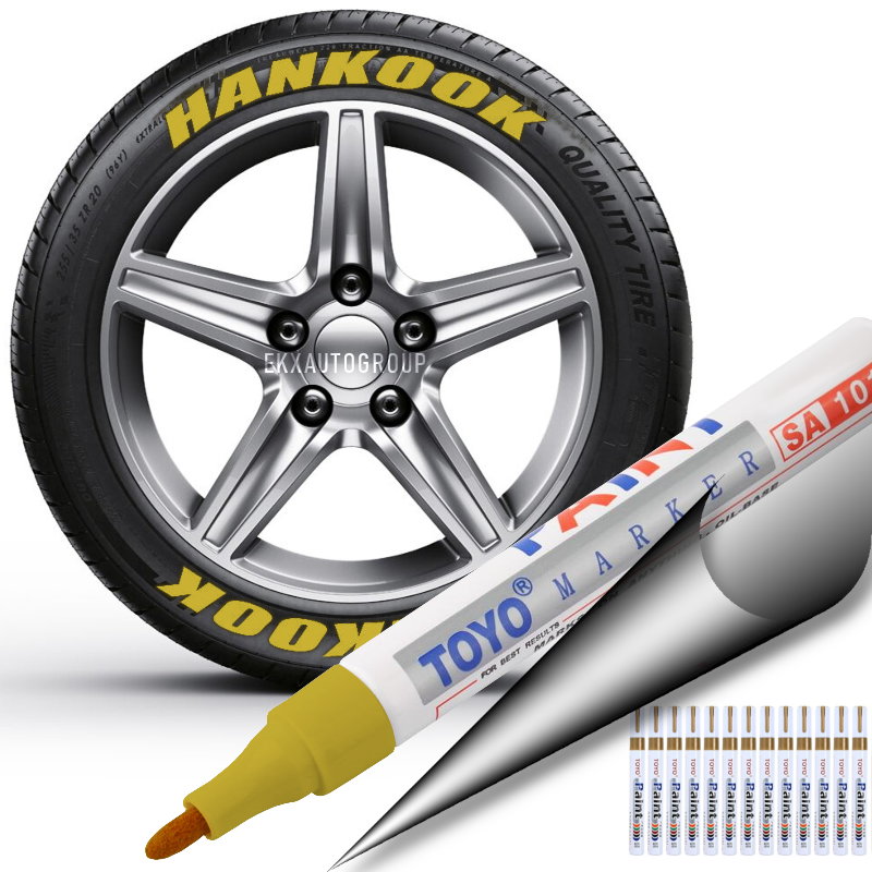 12 Gold Tire Pen Markers - Toyo Paint Pen for Car Tires - Permanent Wa –  EKX Auto Group