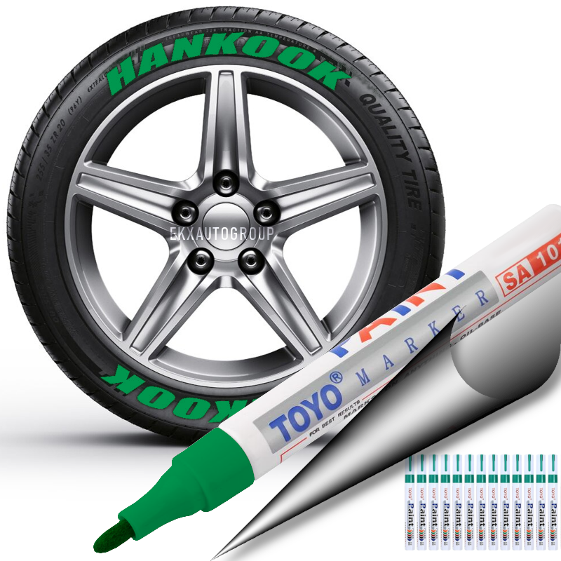 12 Green Tire Pen Markers Toyo Paint Pen for Car Tires Permanent W